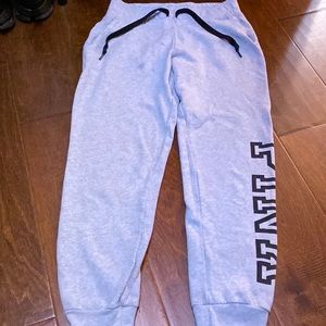 Women’s size XS Victoria’s Secret, pink sweatpants, gray